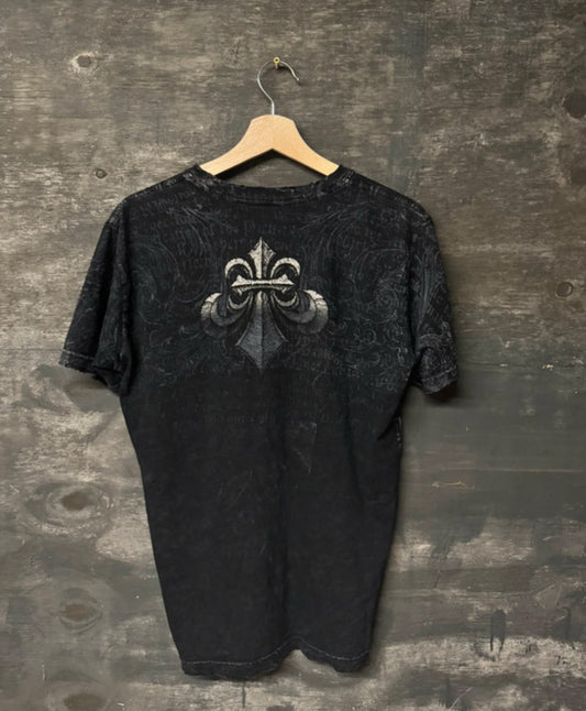 Affliction double skull vintage tee