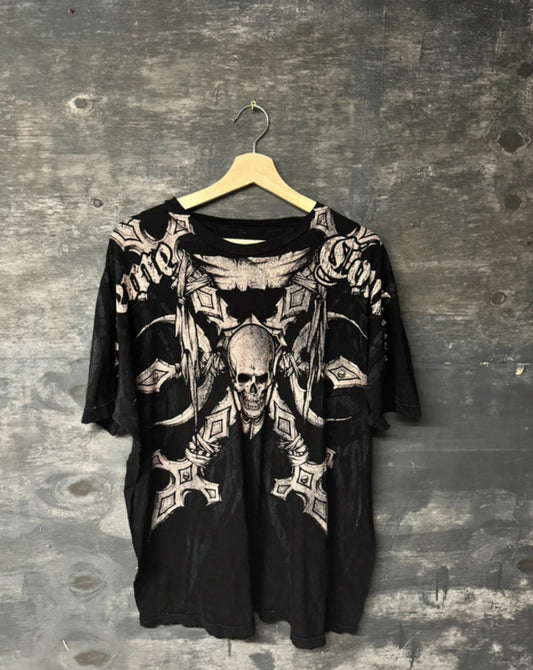 Extreme Couture by affliction Skull and wings Over sized Tee